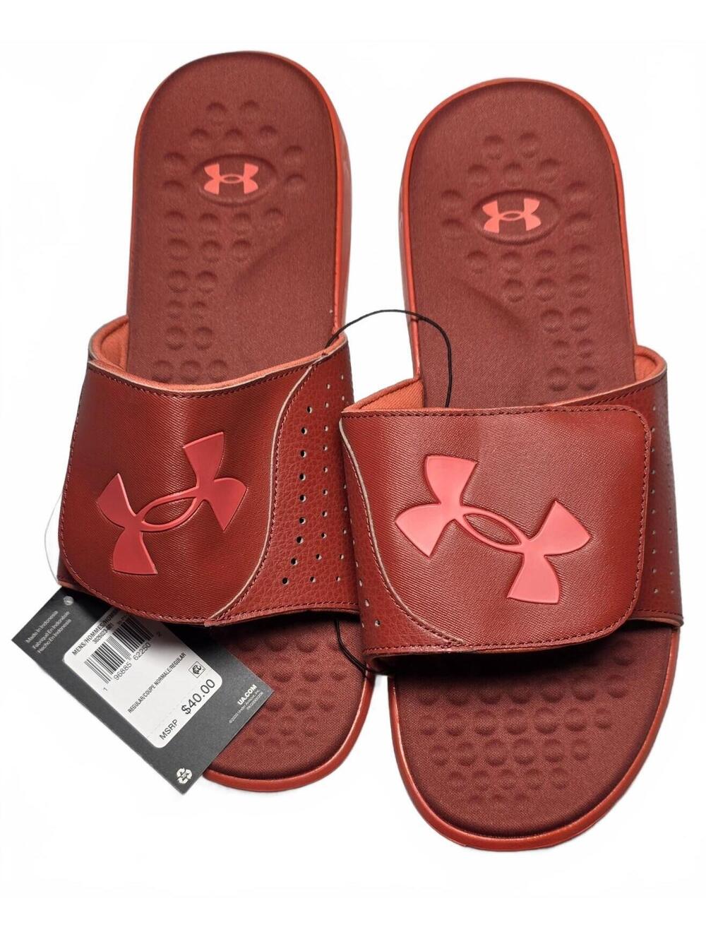 Under Armour UA Ignite Pro SL Red Slide Sandals Size 12